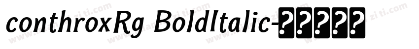 conthroxRg BoldItalic字体转换